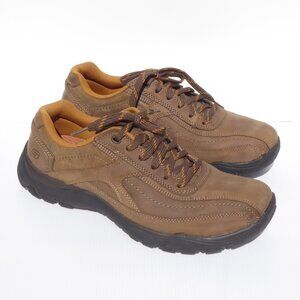 NEW Skechers brown leather artifact muster shoes in desert men's size 11.5